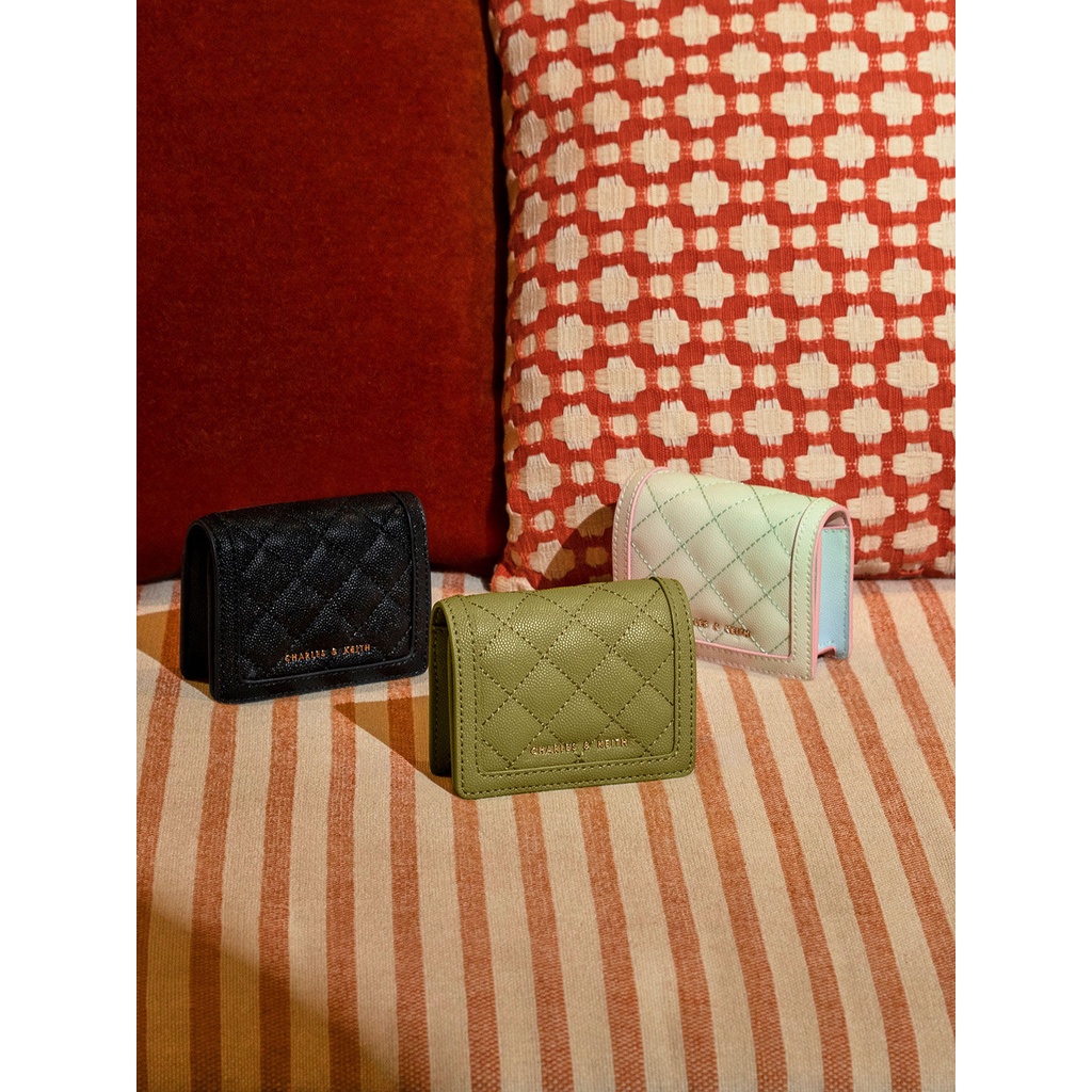 DOMPET CHARLES &amp; KEITH MICAELA QUILTED CARD HOLDER - CK-50701179