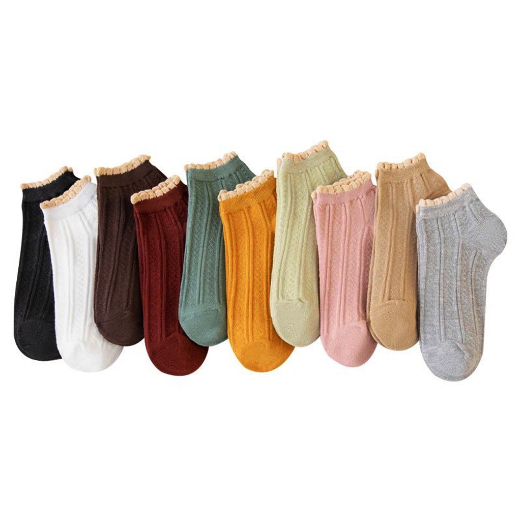 ❤️GTB❤️ Kaos kaki Renda Wanita Motif Lucu Simple Gaya Korea / Kaoskaki Pendek Semata Kaki Import / Kaus Kaki Perempuan KK119