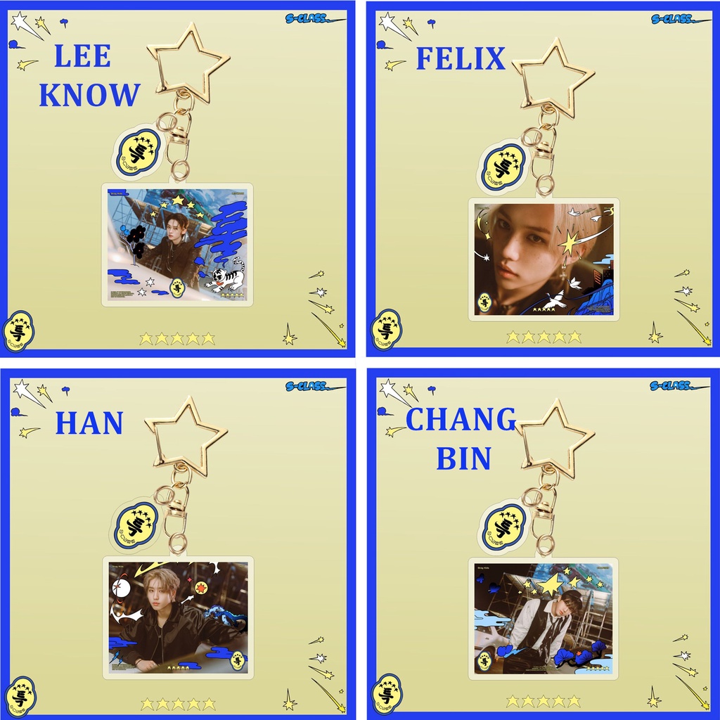 1pc Album STRAY KIDS 2023gantungan Kunci Akrilik Bintang 5 PILOT Key Ring Gantung