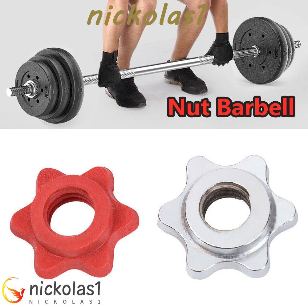 Nickolas1 Dumbell Nut Safety Protection Anti-slip Klem Dumbell Aksesoris Angkat Berat Spin-lock Dumbell Aksesori Mur Hexagon