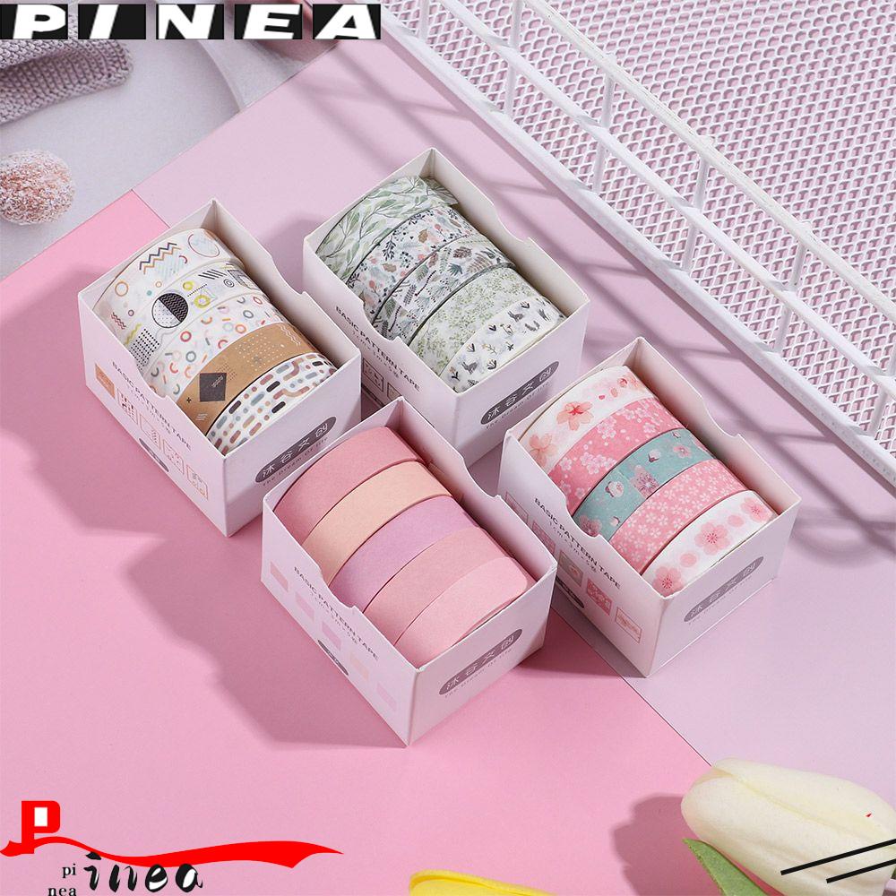 Nanas 花合5 Lusin.Ng Tape Grid Sakura Washi Diy Alat Tulis Hadiah Sekolah Supplier