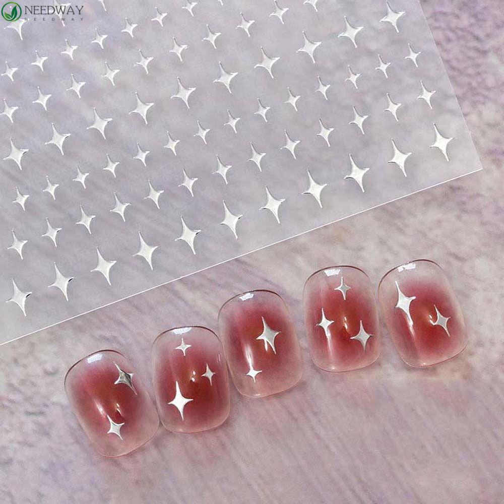 Needway Bintang Stiker Kuku Kreatif Ins Gaya Perekat Diri Manikur Aksesoris Korea Nail Art Nail Art Dekorasi