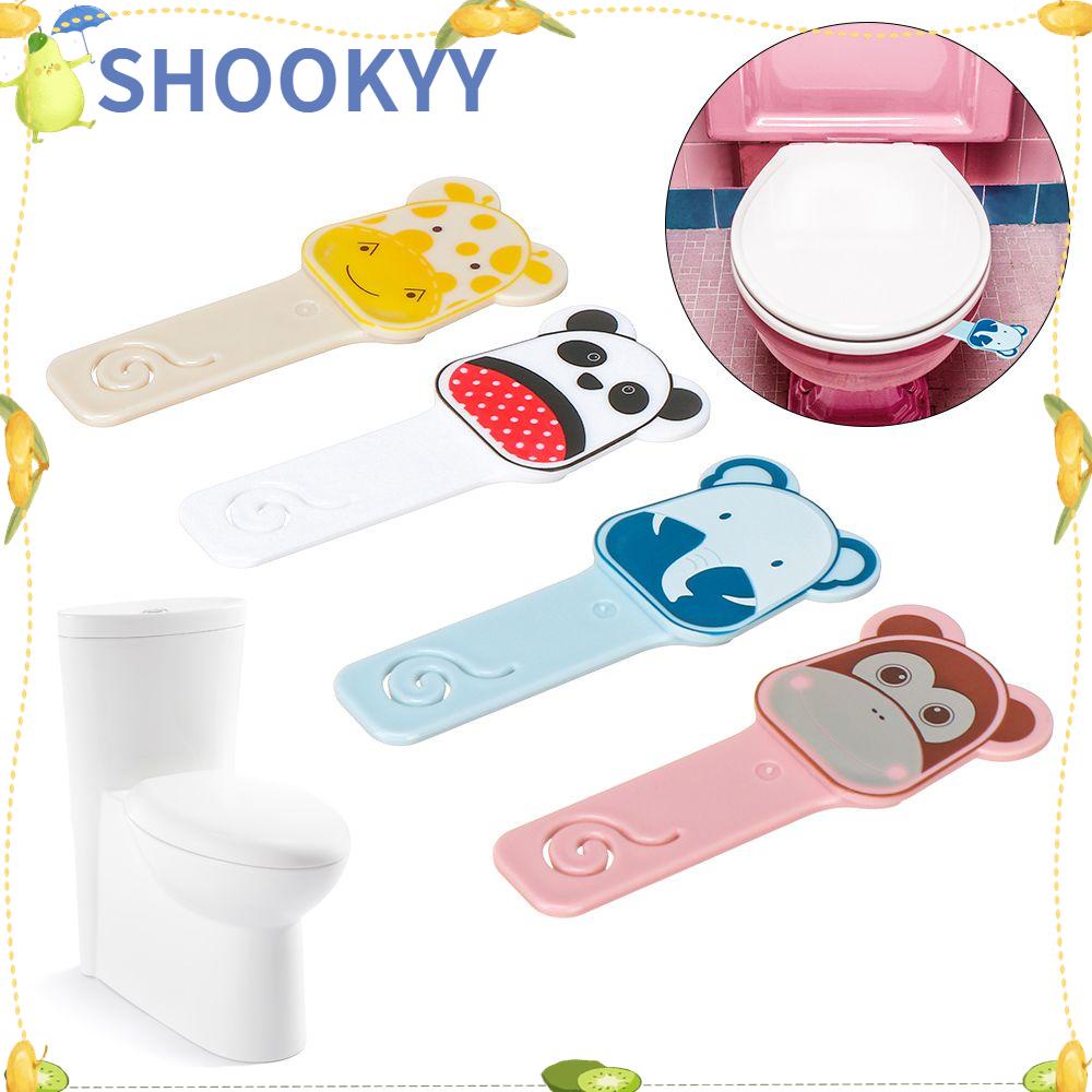 Chookyy Toilet Lid Lifter Cartoon Closestool Lids Knob Alat Pembersih Pengangkat Penutup Toilet