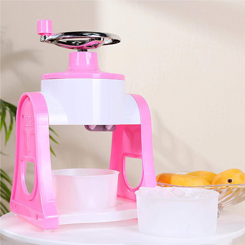 Alat Penghancur Es Manual Snow Cone Smoothie Shaver Alat Penghancur Stainless Steel Slider Milk Shake DIY Anak Snack Maker Bar