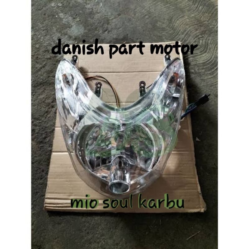 lampu depan yamaha mio soul karbu / reflektor lampu depan mio soul karbu lama old