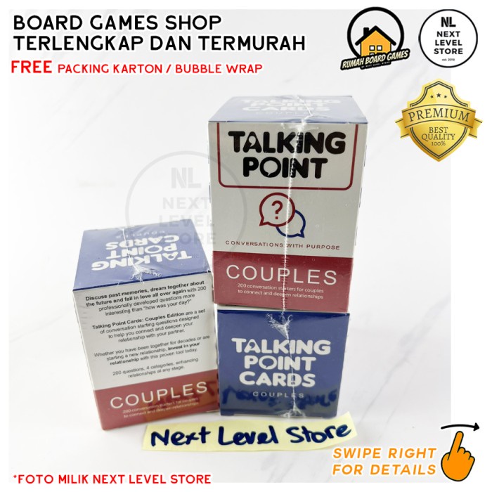 Talking Point Cards Couples Pack for Couple Pasangan Board Card Game