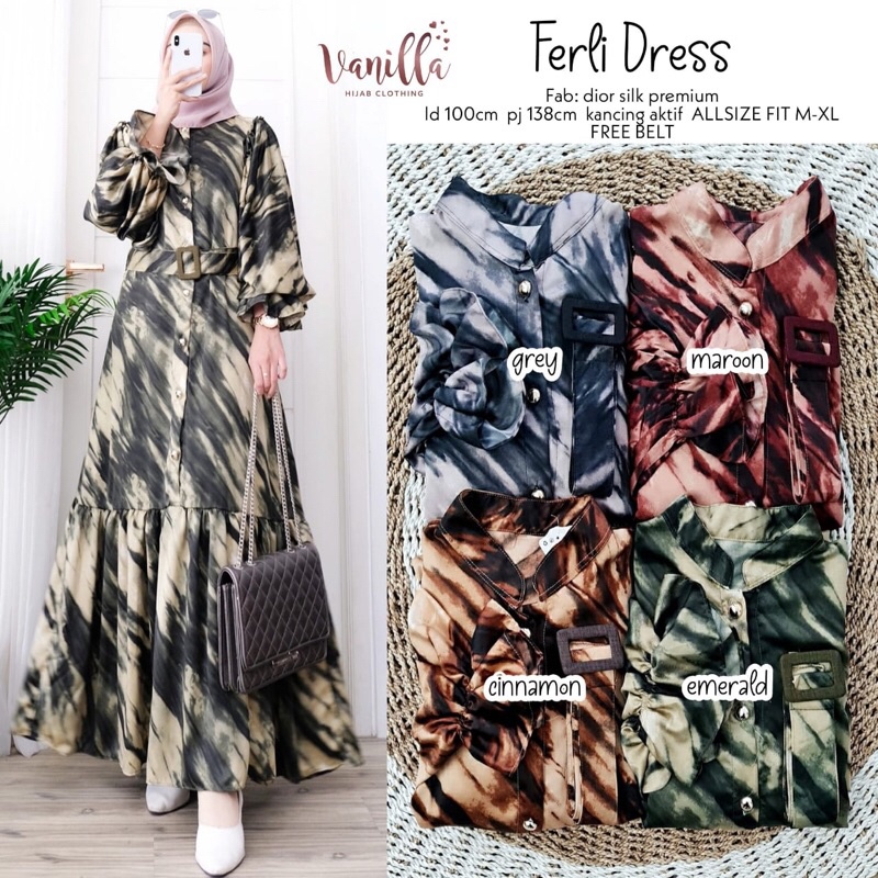 FERLI DRESS ORI VANILLA | Dior Silk Premium