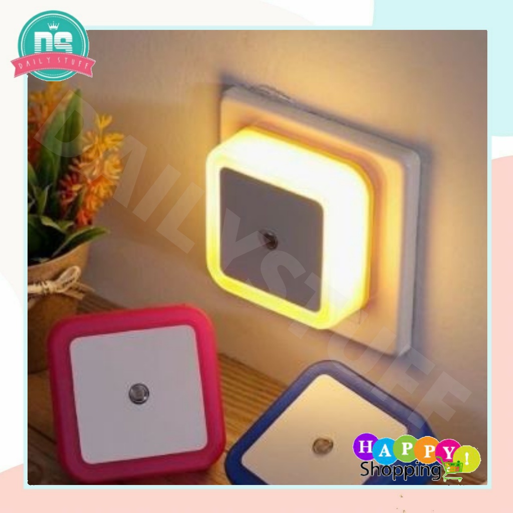 DS Lampu Tidur LED Sensor Otomatis / Night Lamp Persegi / Lampu Led Kotak Mini Sleep Mini Lamp Dekorasi Ruangan Import