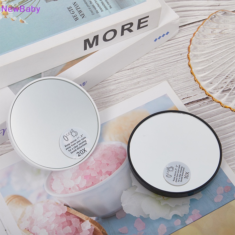 Newbaby 10 /20X Cermin Pembesar Makeup Dorms Rumah Kantor Suction Cup Dengan Tweezer ID