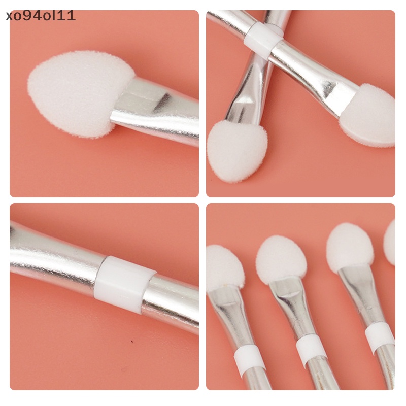 Xo 10pcs Double Eye Shadow Eyeliner Brush Sponge Aplikator Alat Makeup OL