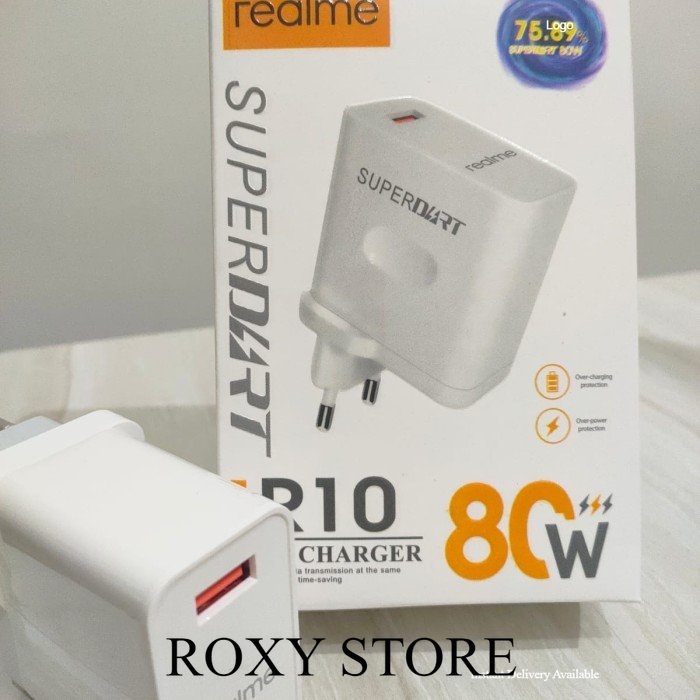 BATOK CHARGER REALME R10 80W SUPER DART ORIGINAL