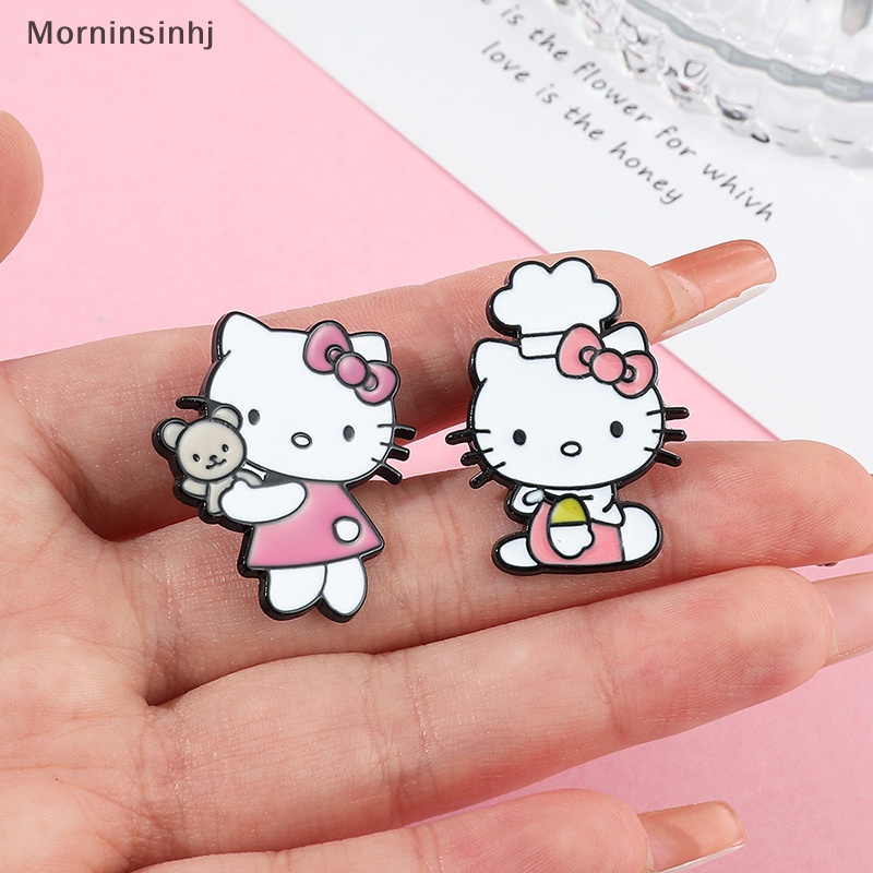 Mornin Sanrio Hello Kitty Kucing Lucu Kerah Pin Tas Ransel Pesona Bros Untuk Wanita Enamel Pin Hadiah Fashion Perhiasan Aksesoris id