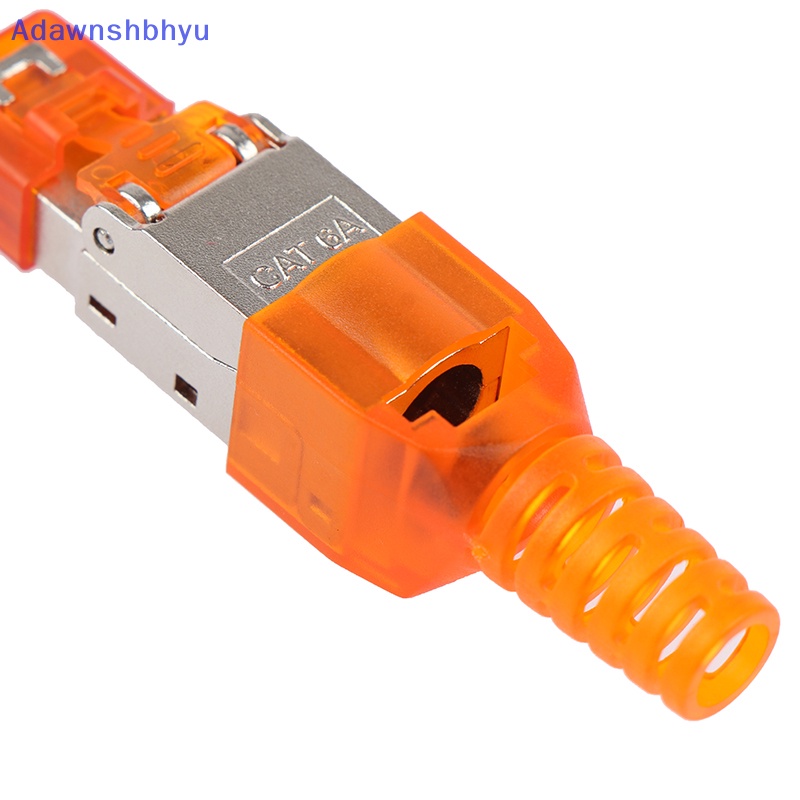 Konektor Adapter Eterna Adhyu Cat6A Rj45 Tanpa Alat Crimping Terlindung Kepala Kristal ID