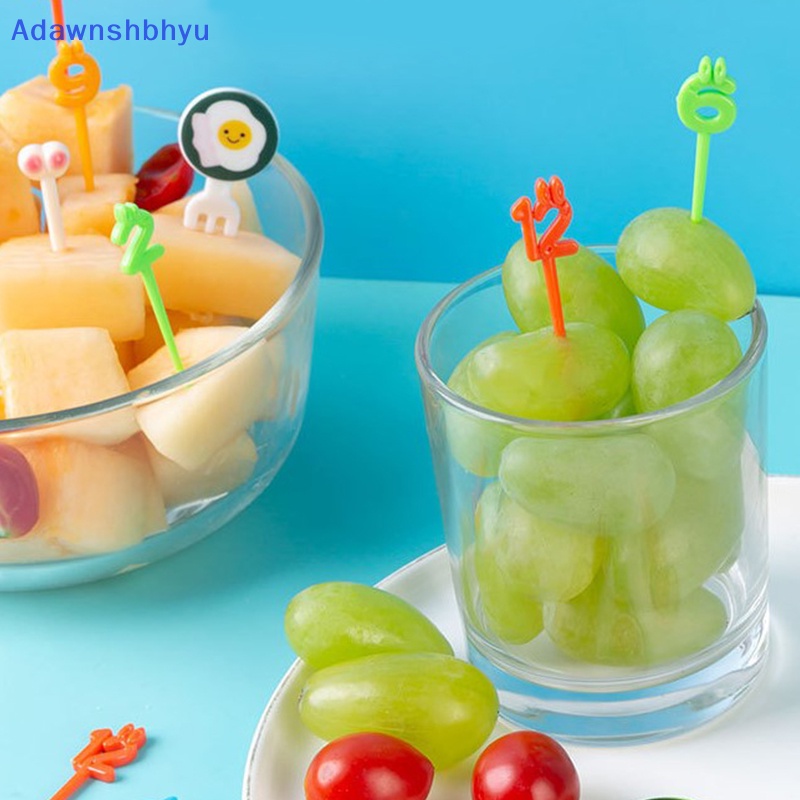 Adhyu Kartun Garpu Buah Kreatif Anak animal Lucu Plastik fruit fork set ID