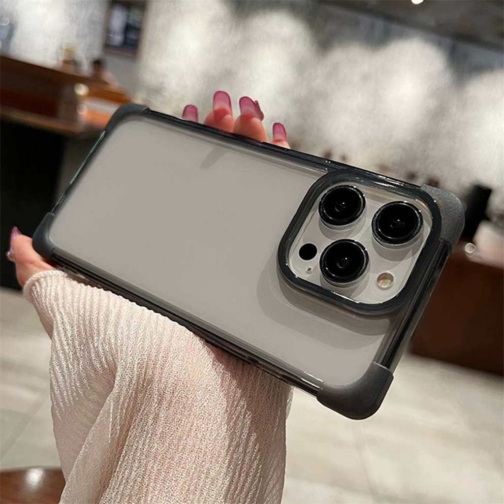 Casing shockproof Mewah iPhone 13 Pro Max14 12 Pro Max 14 Promax Proteksi Transparan Dan Bening hard case