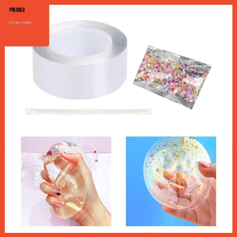 [Predolo] Nano Bubble Tape Mainan Super Elastis Bubble Blowing Tape DIY Mainan Nikmat Pesta fitshoid 100cmx3cmx0.1cm