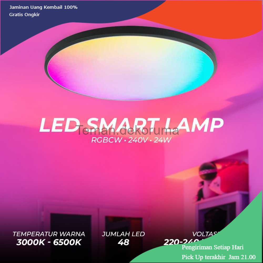 TD - LMP Moesdal Lampu Plafon Minimalis LED Smart Lamp RGBCW 240V 24W - SKCL