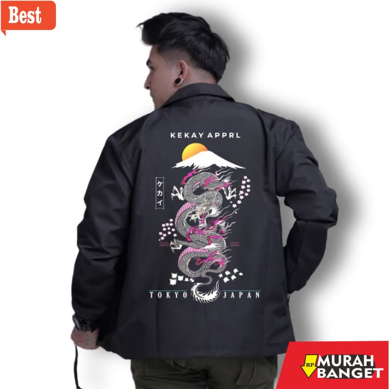 Jaket parasut pria terbaru- JAKET COACH PRIA NAGA - JAKET PRIA - JAKET PARASUT PRIA - COACH JACKET -