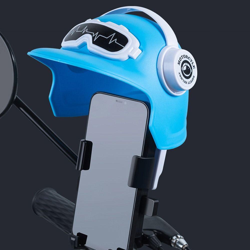 Populer Dekorasi Dudukan Ponsel Motor Kendaraan Elektrik Penutup Kerai Helm Kecil