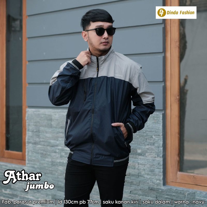 ATHAR JUMBO Jaket Parasut By DINDA | Ld130 Parasut Premium