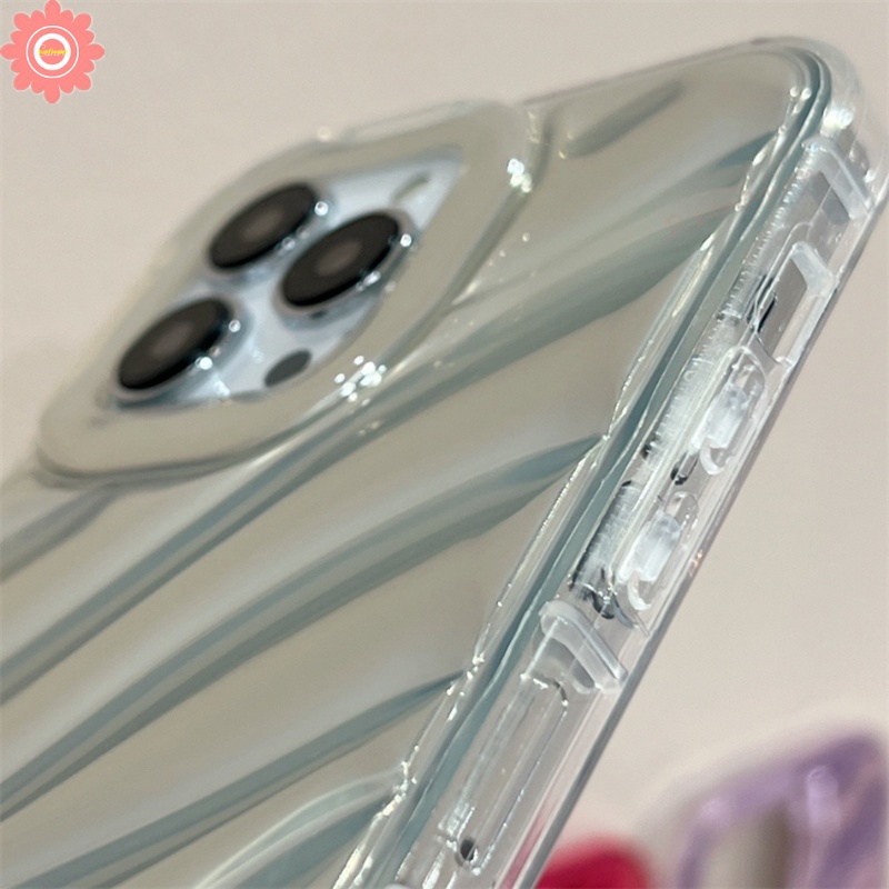 IPHONE Casing Kartu Laser Mewah Kerut Stereo 3D Kompatibel Untuk Iphone11 14 13 12 Pro MAX 7Plus XR 6 6S 7 8 Plus X XS MAX SE 2020motif Simple Mempesona Bening Lembut Ponsel Cover