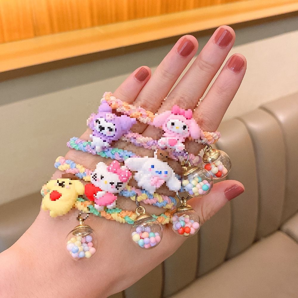 SS Ikat Rambut Anak Kepang Elastis Karakter Kity Model Gelang Kunciran Rambut Fashion Korea Karet Rambut Fashion Hair Accessories Murah Import