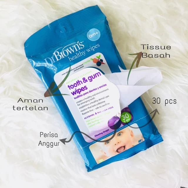 Dr. Brown's Tooth &amp; Gum Wipes Tissue Bayi Anak