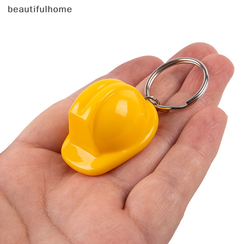 {beautifulhome} Helm Topi Keras Gantungan Kunci Liburan Kreatif Helm Safety Keying Jewelry Gift.