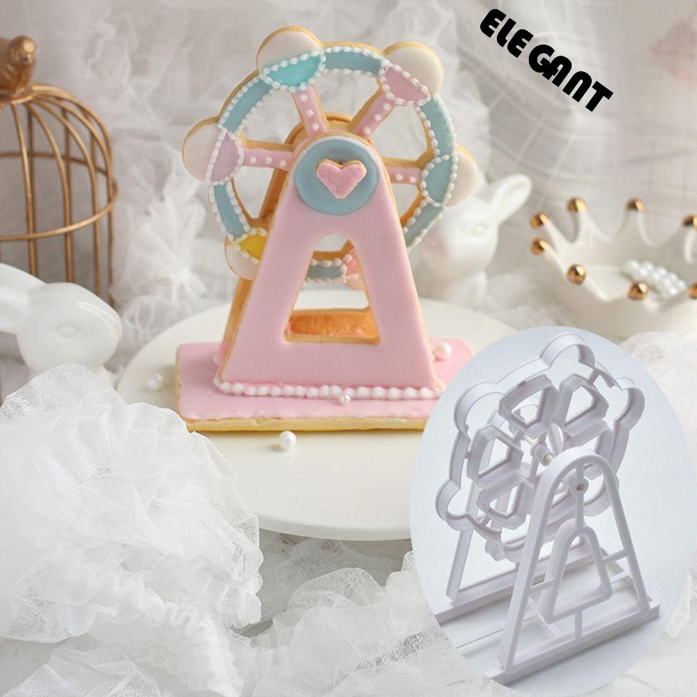 [Elegan] Baking Tools 3pcs /set Ferris Wheel Biscuit Mold Cetakan Kue Biskuit Bayi Cetakan Timbul