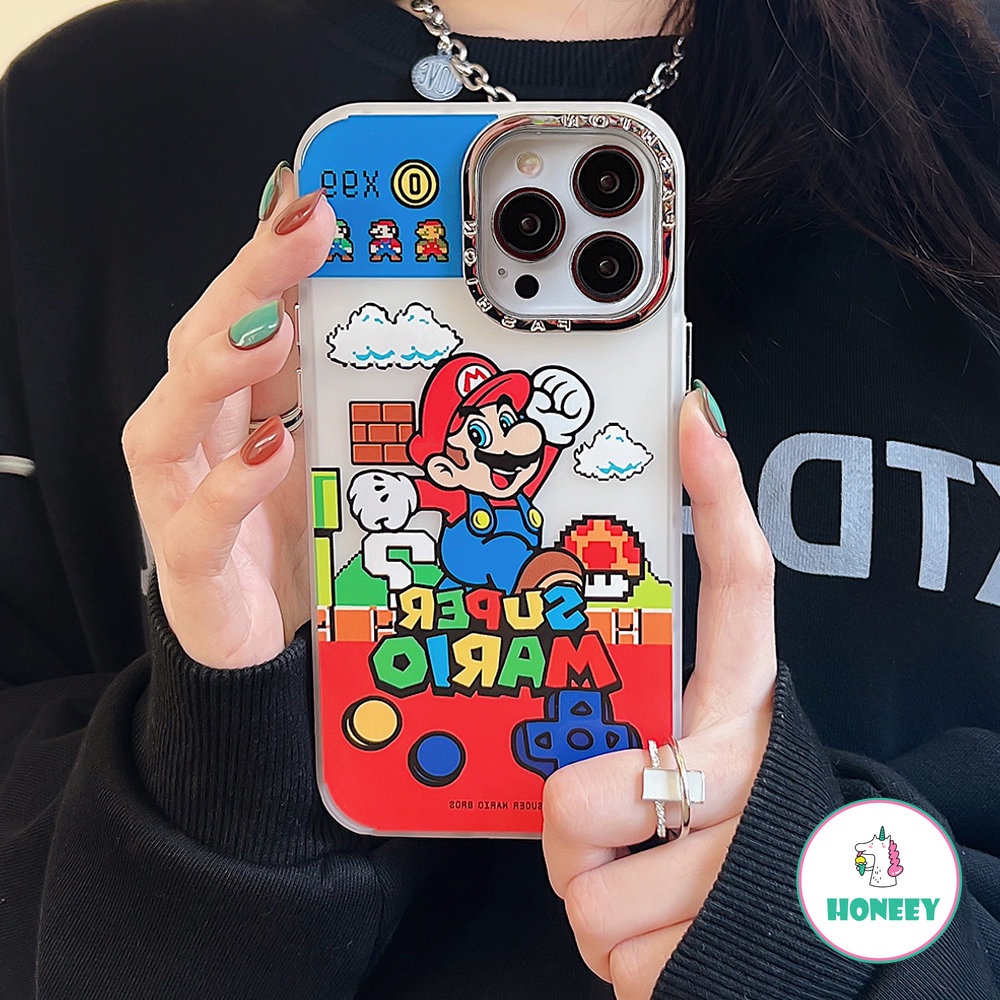 IPHONE Casing Ponsel Mario Game Kartun Kompatibel Untuk Iphone14 13 12 11 Pro Max XR XS 7 8plus Toy Story Frosted Shockproof Back Cover