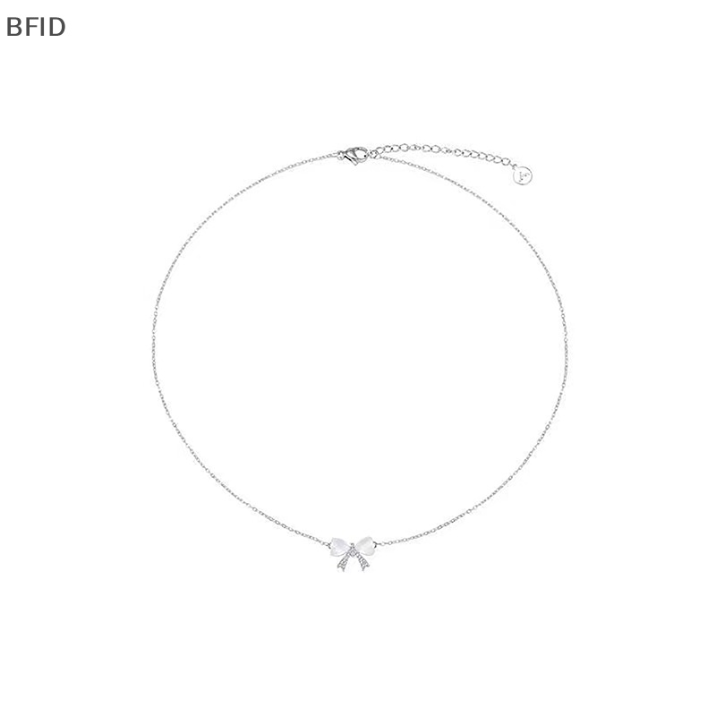 [BFID] Warna Silver Fashion Kristal Ikatan Simpul Liontin Kalung Menonton Cincin Jari Untuk Wanita Gadis Klavikula Rantai Punk Cincin Perhiasan Pesta [ID]