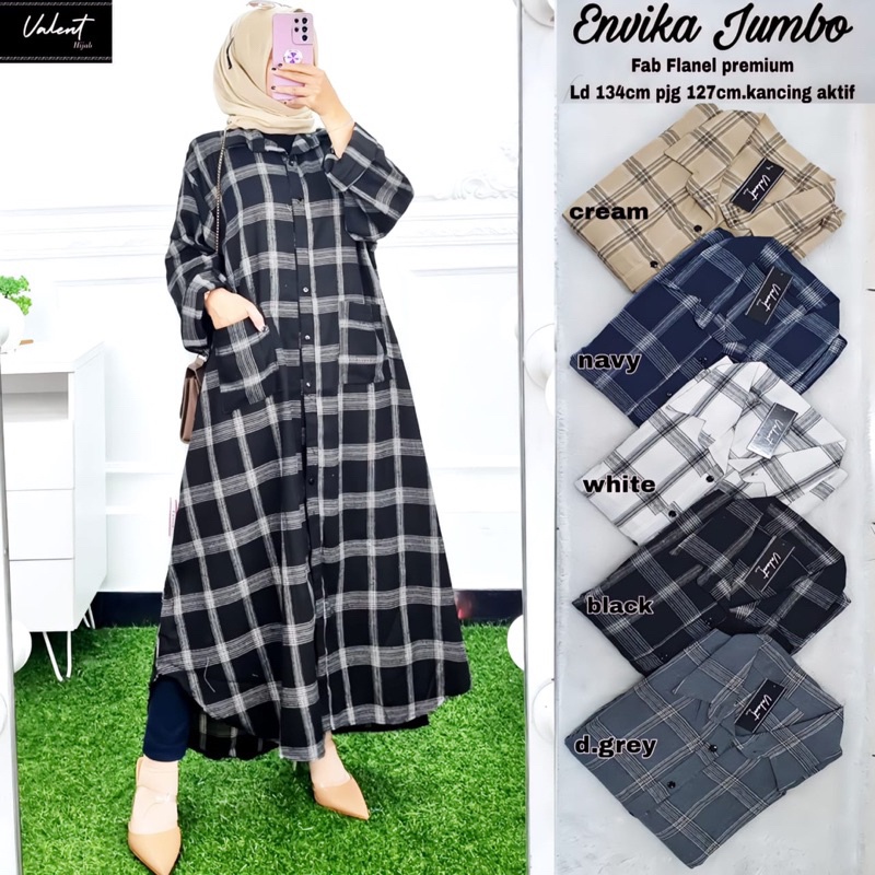 ENVIKA JUMBO • JUDIS MAXY ORI VALENT | (Ld Jumbo) Flanel Premium