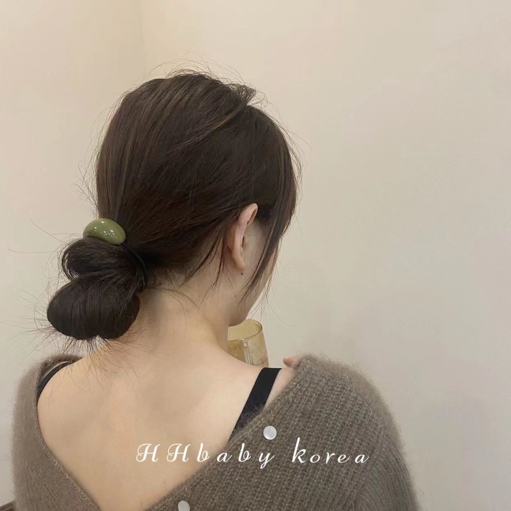 Aksesoris karet rambut minimalis model melengkung warna permen barang import dengan harga grosir bahan berkualitas import harga grosir bisa cod