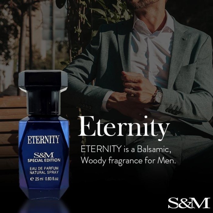 S&amp;M Eternity Eau De Parfume 25 ML Parfum Mini Pria EDP BPOM