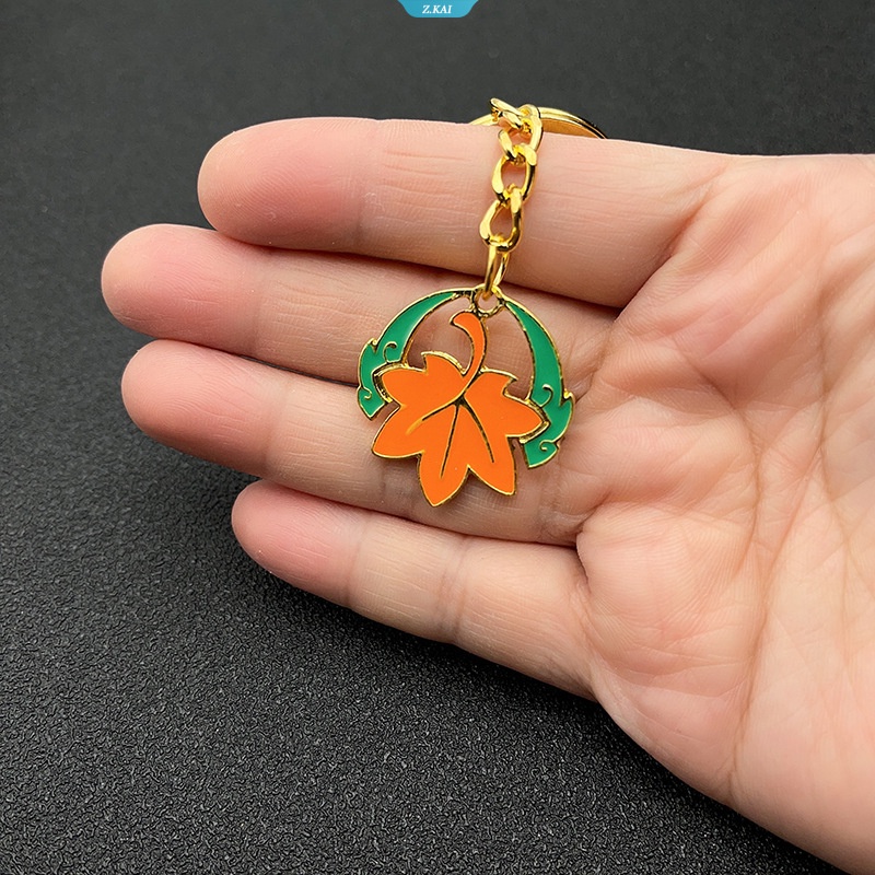 Anime Genshin Impact Metal Kaedehara Kazuha Kalung Gantungan Kunci Sekunder Anime Game Aksesori Siswa Kalung Ransel Keychain [ZK]