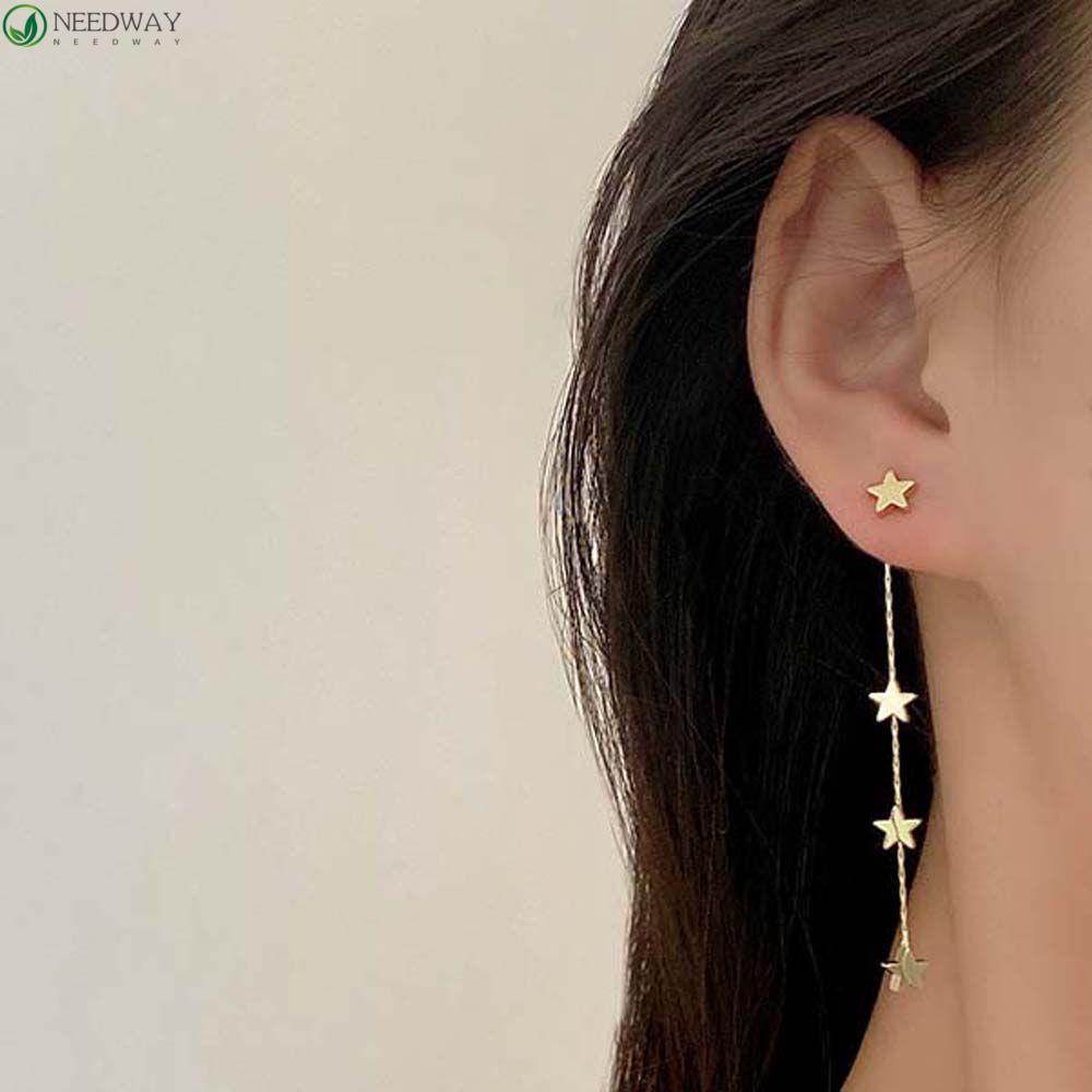 Needway Bintang Anting Pesta Pernikahan Fashion Cinta Hati Aksesoris Perhiasan Drop Earrings Mutiara Ear Studs