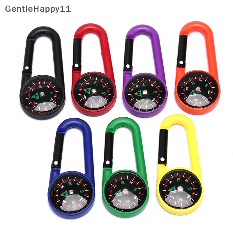 Gentlehappy Gantungan Kunci Portable Kompas Hiking Carabiner Kompas Outdoor Camping Ring Compass id