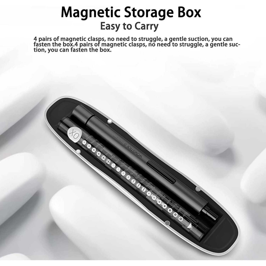 Obeng Elektrik 20 in 1 Precision Screwdriver USB Rechargeable 150RPM
