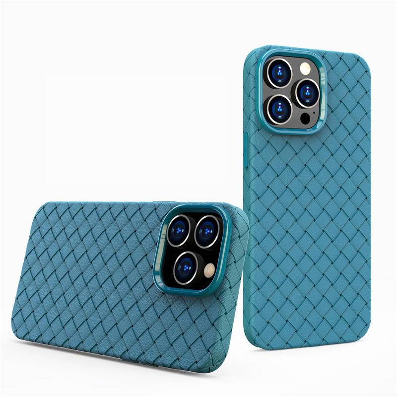 IPHONE Casing Ponsel TPU Kulit Ultra-Tipis Bernapas Mewah Untuk iPhone12 11 Pro Max Braided Mesh Soft Cover Untuk iPhone12 iPhone11 iPhone11ProMAX iPhone12ProMAX