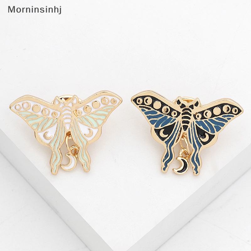 Mornin Kupu-Kupu Bros Enamel Pin Lencana Ngengat Imlek Fase Bulan Bros Perhiasan Hadiah id