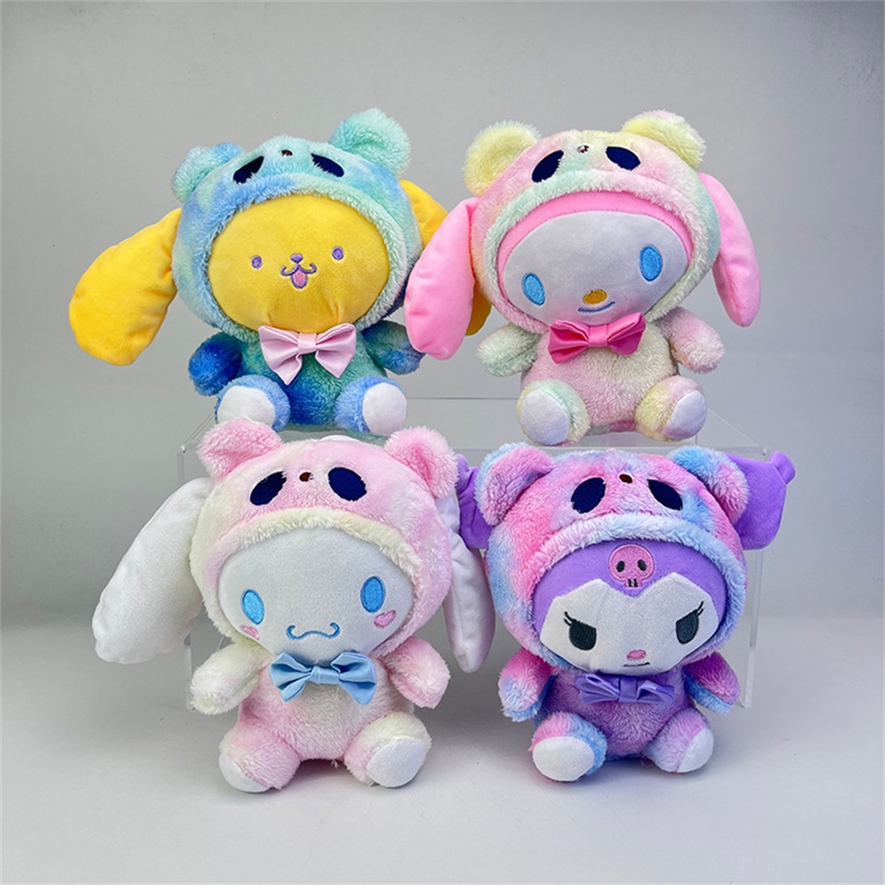 ღ 20cm Sanrio Mainan Mewah Kawali Anime Boneka Lembut Boneka Pochacco Cinnamoroll Kuromi Melodi Kartun Lucu Mainan Mewah Gadis Anak-anak Hadiah Ulang Tahun