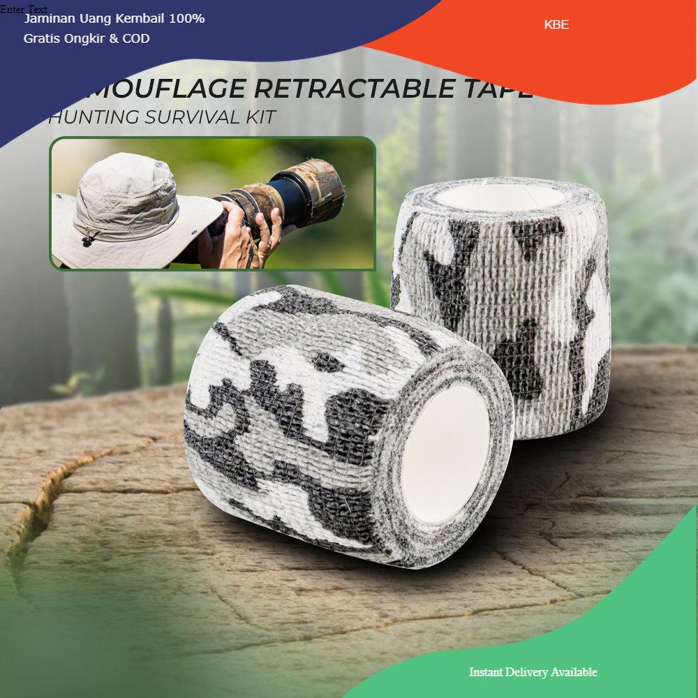 

Alat Perekat FORAUTO Camouflage Retractable Tape Hunting Survival Kit Lakban - H10 - Black Viral