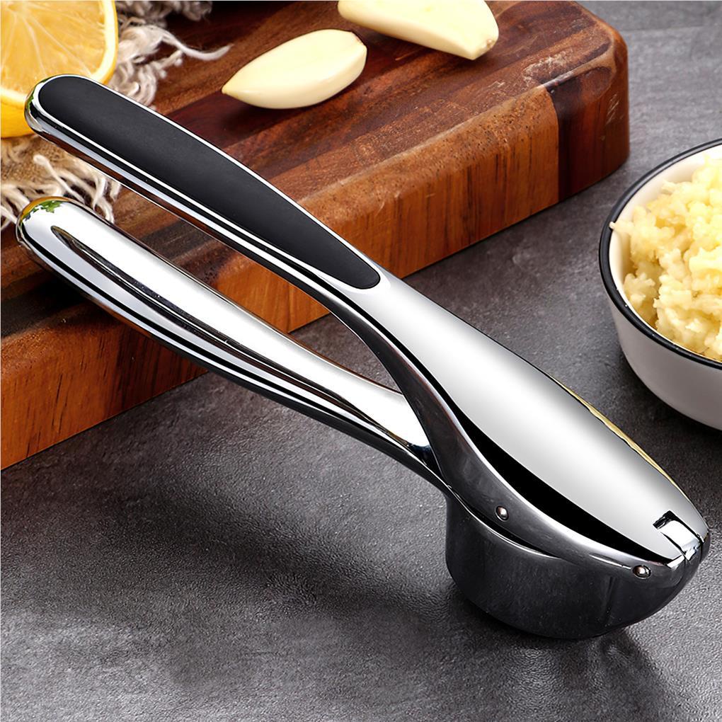 Garlic Press Manual Mincer Zinc Alloy Masak Penghancur Bawang Pemeras Alat Rajang Dapur Restoran Toko Snack