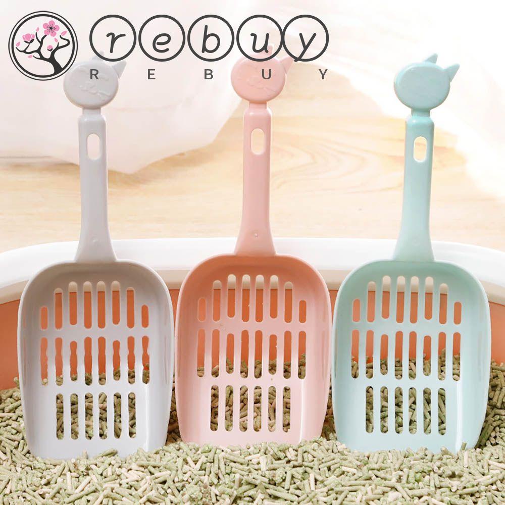 REBUY Rebuy Cat Supplies Plastic Untuk Scooper Kotak Kucing Pembersih Hewan Peliharaan Kelinci, Dog