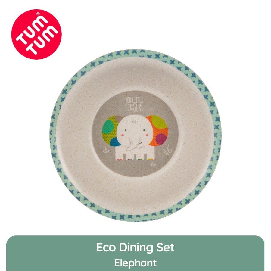 Tum Tum Eco Dining Set Elephant | Peralatan Makan