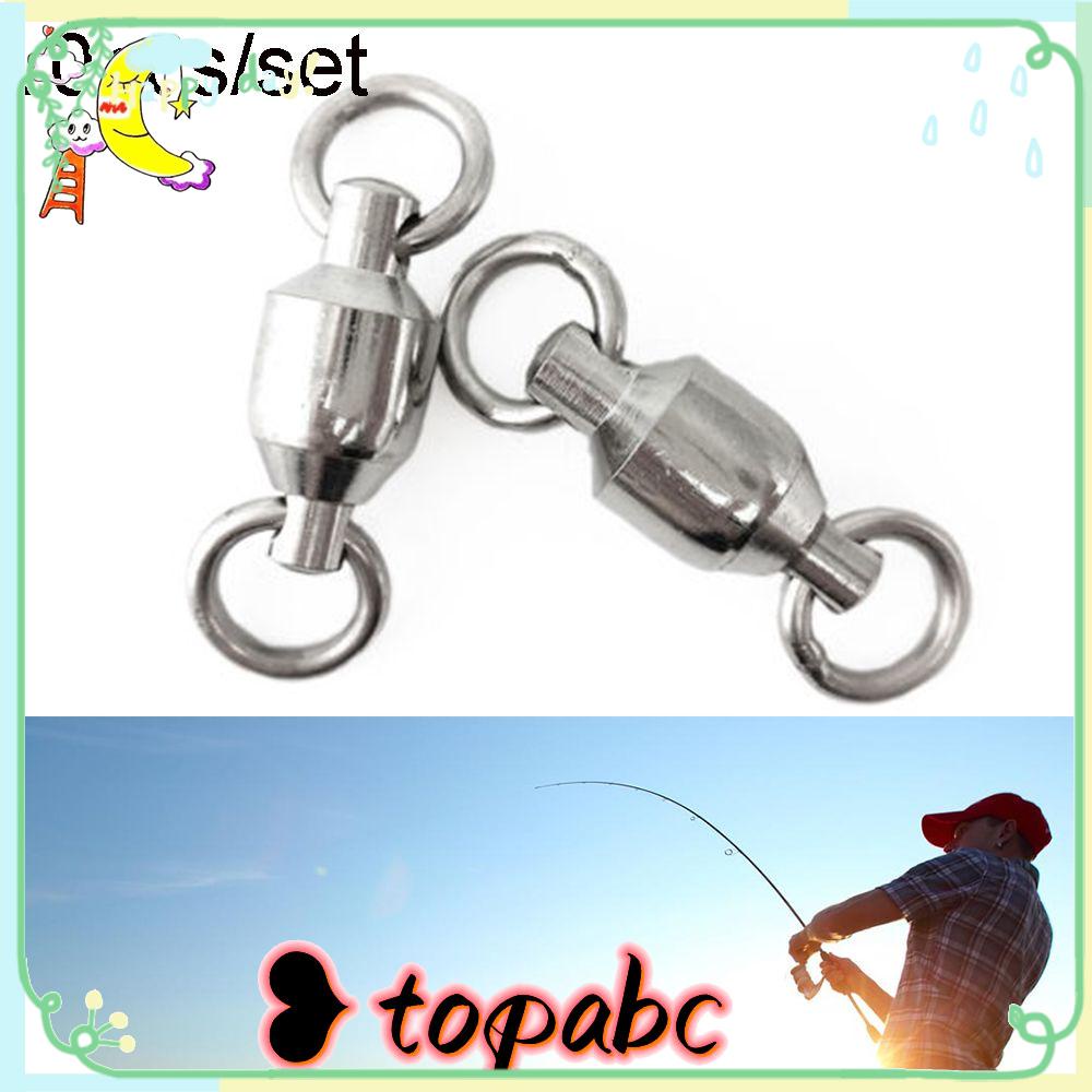 TOP 10pcs Konektor Memancing Rolling Swivel Tahan Lama Ukuran0# Kepada10# Tong Bearing High Quality