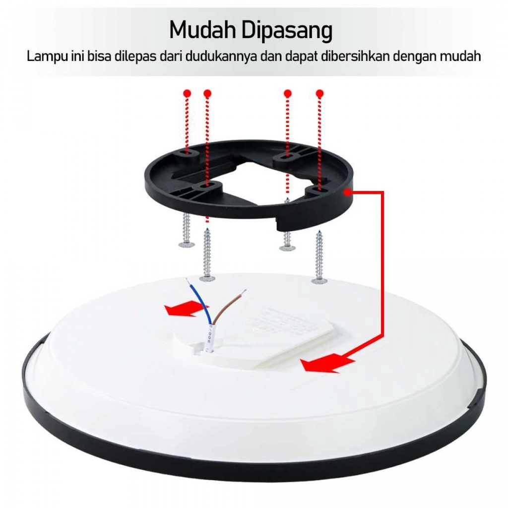 Lampu LED Plafon Bulat Modern Minimalis 28W 30CM Celing Lamp Warm White
