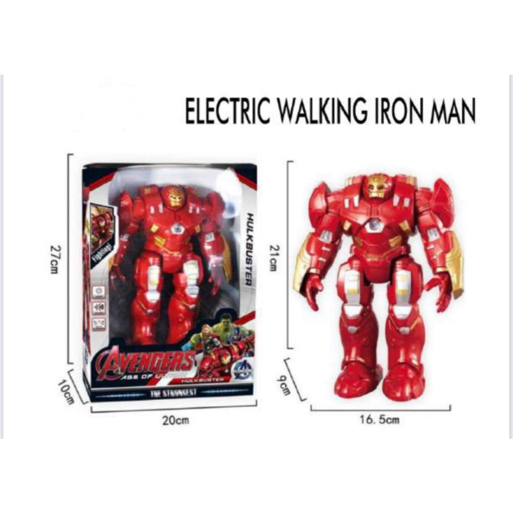 Mainan Anak Avenger Mainan Robot Iron Man Hulkbuster Age OF Ultron Electric Walking Iron Man