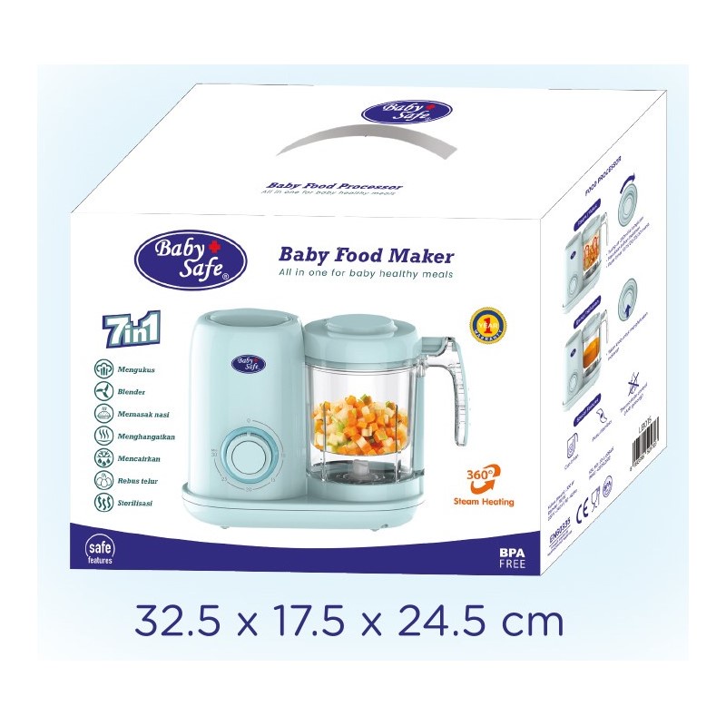 Baby Food Maker Blender Steam Baby Safe LB015 Baby Food Maker Alat Pembuat Makanan MPASI