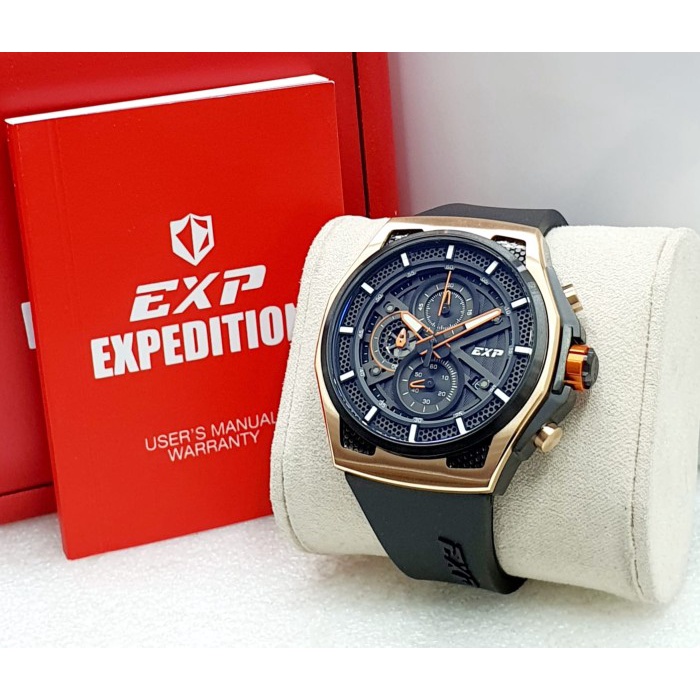 JAM TANGAN EXPEDITION PRIA EXP 6842 / 6842 ORIGINAL - BLACK ROSEGOLD